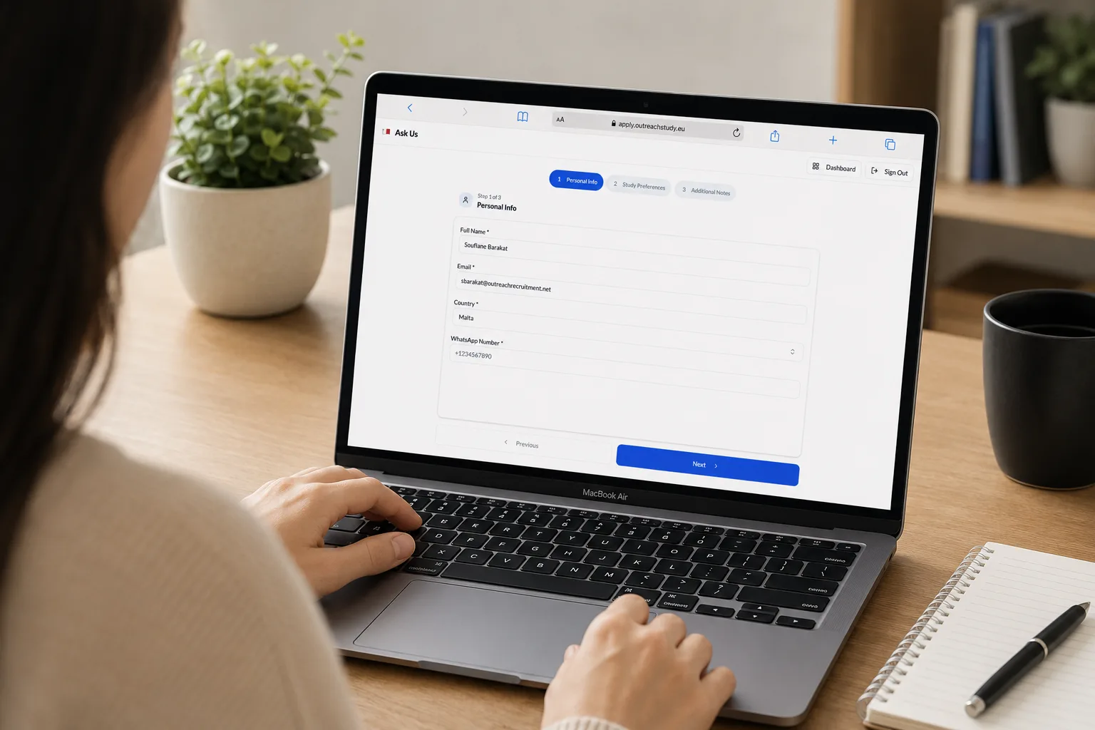 Fast Application — submit your study application online.