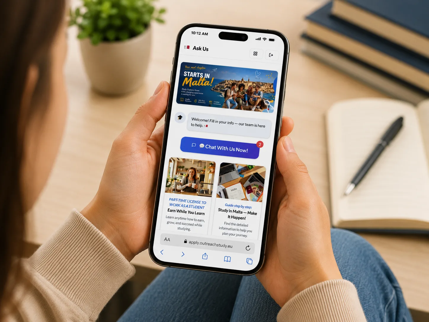 Study in Malta — track your journey.